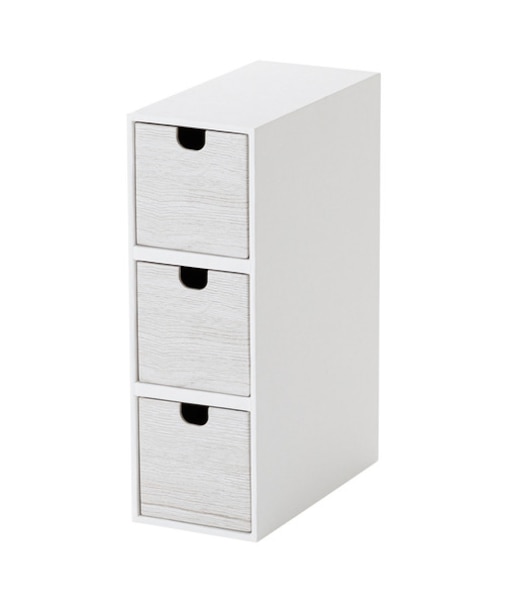 縦横兼用引き出し3段 (NN01 ホワイトウォッシュ)