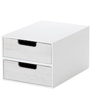 カラボにもぴったり入るA5サイズ引き出し2段 (NN01 ホワイトウォッシュ)