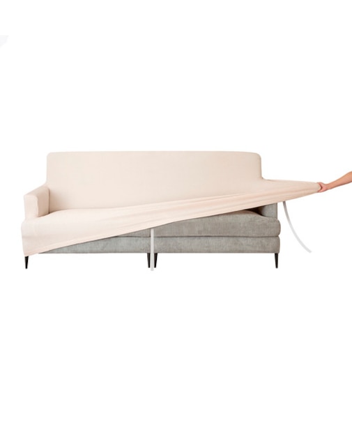 ストレッチ肘付ソファカバー(3Pワイド アイボリー)