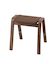木製スツール(リューク ダークブラウン)