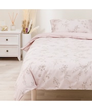 掛ふとんカバー ダブル(花ラインアート柄 ローズ D）