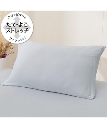 のびてピタッとフィットする枕カバー(ブルー DS11)