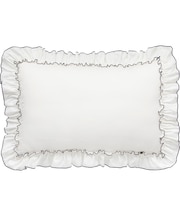 枕カバー（ウォッシュ フリル F8 WH）