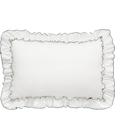 枕カバー（ウォッシュ フリル F8 WH）