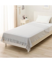 フリル付きタオルケット シングル(T02 グレー)