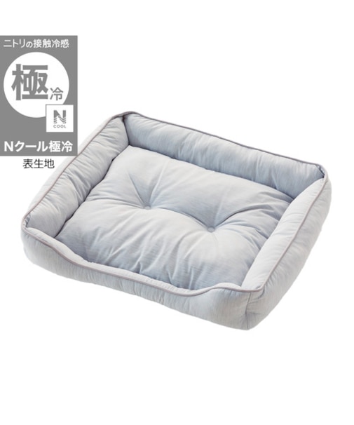 ペットベッド 角 Mサイズ(Nクール極冷 グレー rSCsM)