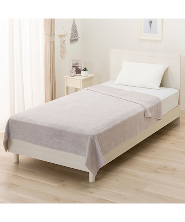 ふわふわタオルケット シングル(グレー D1)