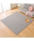 洗えるくしゅくしゅキルト ラグ(130X185 グレー rST2)