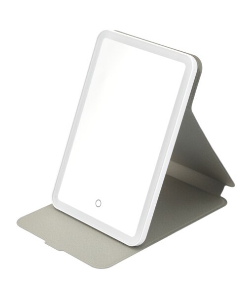 角度が自由に変えられるLED折り畳みミラー(MI24008)