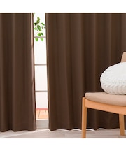 遮光1級・遮熱カーテン＆遮熱・遮像レースカーテン4枚セット(100X190X4 ダークモカ DH155)