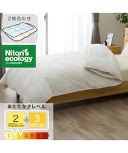 2枚合わせ 羽毛布団 ダックダウン 合掛け70％・肌掛け50％ シングル(NTR-2 K2613 S)