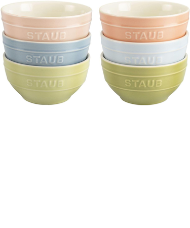 【直営店限定】STAUB セラミックボウル6Pセット「マカロンカラーMIX」