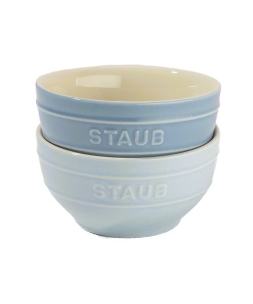 STAUB セラミックボウル2Pセット 「マカロンブルー」