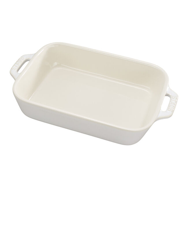 STAUB レクタンギュラーディッシュ 20cm アイボリー S