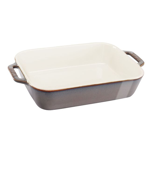 STAUB レクタンギュラーディッシュ 20cm アンティークグレー S