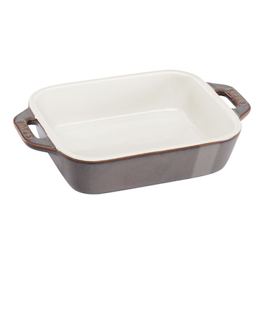 STAUB レクタンギュラーディッシュ 14cm アンティークグレー S