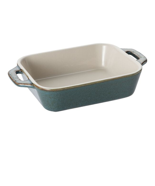 STAUB レクタンギュラーディッシュ 14cm ターコイズ S