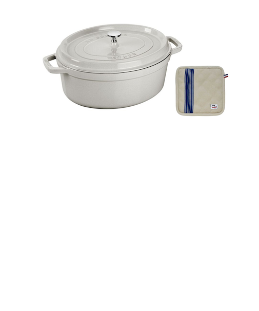 期間限定　SAUB ココットオーバル 23cm カンパーニュ＋ポットホルダー