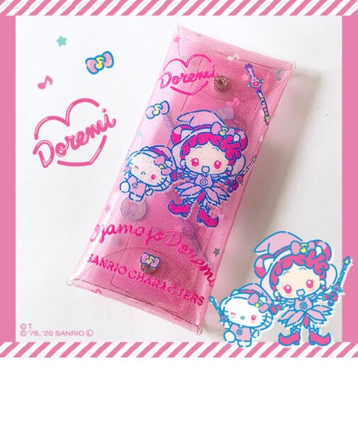 おジャ魔女どれみ どれみ ハローキティ クリアマルチケース ラメ入り ペンケース グッズ MCOR