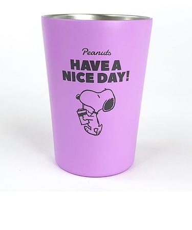 スヌーピー SNOOPY ステンレスタンブラー HAVE A NICE DAY タンブラー コップ カップ 保冷 保温 パープル グッズ 