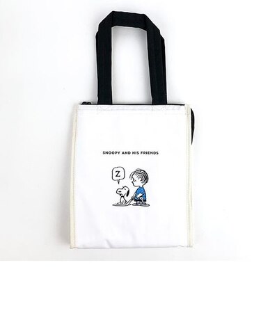 スヌーピー SNOOPY ランチバッグ スクエア IVORY L トートバッグ ミニ 小物入れ 通勤 通学 ランチ アイボリー グッズ 