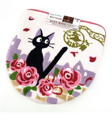 魔女の宅急便 ジジ 洗浄蓋 ＰＫジジとデート MZ トイレカバー 蓋カバー ピンク グッズ 