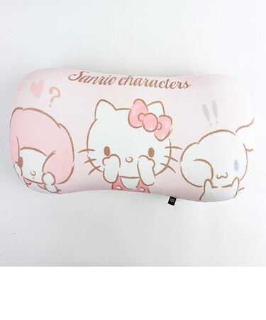 サンリオ キティ サンリオキャラクターズ みつけてっ!クッション インテリア オフィス 枕 テレワーク 腰あて ホワイト
