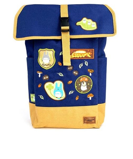 となりのトトロ  トトロアイコン リュックサック エコバッグ 収納バック 買い物 エコ 持ち運び 折りたたみ 軽い 便利 アウトドア BLACK  