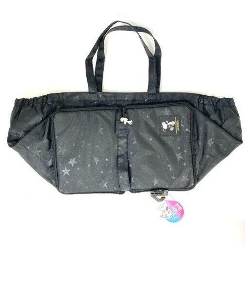 スヌーピー PEANUTS 保冷・保温バッグ スターブラック レジカゴバッグ クーラーバッグ ブラック     