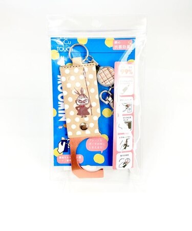 ムーミン リトルミイ キュキュタッチ ドアオープナー キーホルダー 水玉 グッズ 