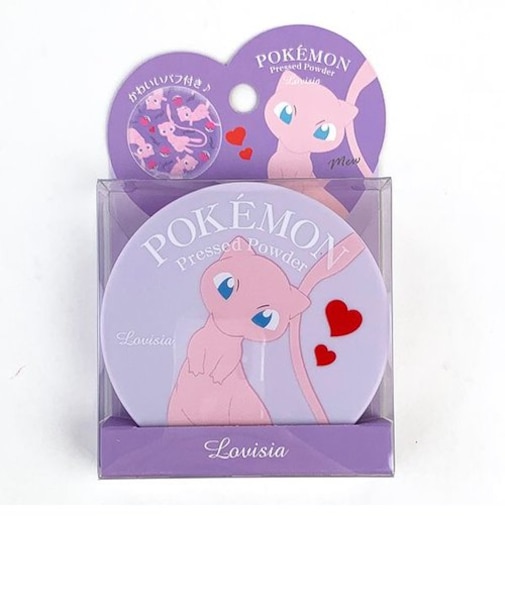 ポケットモンスター ミュウ プレストパウダー パウダー コスメ ポケモン 化粧品 パープル グッズ 台湾製 