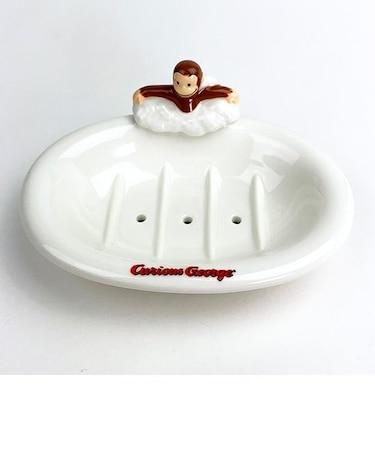 ＣｕｒｉｏｕｓＧｅｏｒｇｅ おさるのジョージ ソープディッシュ 石鹸置き 陶器 ジョージ ホワイト グッズ 