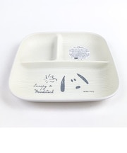 スヌーピー ウッドストック スクエアワンプレート フェイス柄 L SNOOPY キッチンプレート 皿  ホワイト L 日本製 (MCOR)