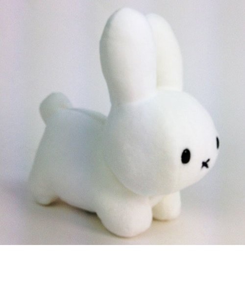 ミッフィー　ポーチタイプぬいぐるみ 白/青 MIFFY BLUE FLOWER 縦型スクエアポーチ ミッフィー | Bleu