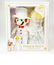スーパーマリオオデッセイ マリオ&ピーチ姫 ウエディングスタイル ぬいぐるみ 結婚祝い ホワイト グッズ 