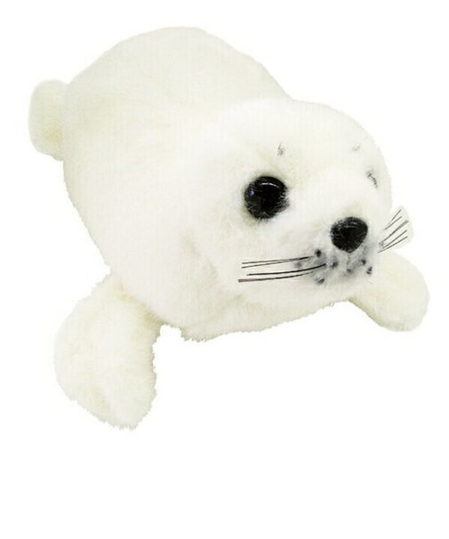 ぬいぐるみ ホワイト M アザラシ ソフトリアルアニマルズ