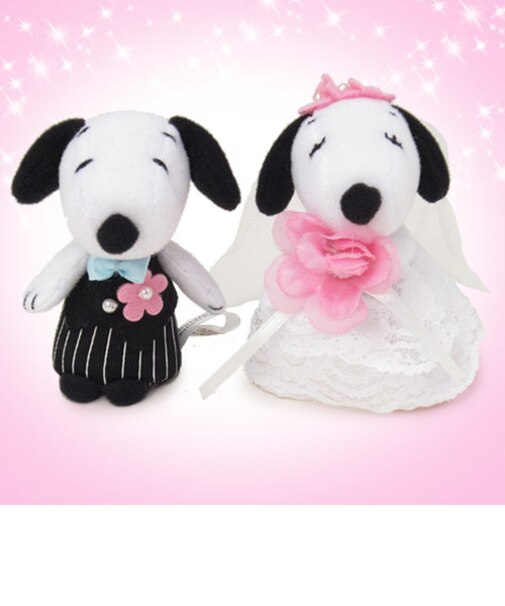 ウェディング ミニ マスコット (ウェルカムドール) 洋風 スヌーピー