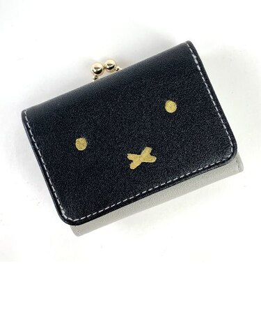 miffy ミッフィー コンパクト財布 BK モノクロお顔ミッフィー 財布 お財布 コインケース グッズ ブラック  (MCOR)