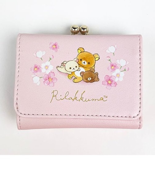 リラックマ コンパクトサイフ サクラ PK リラックマ 財布 コンパクトサイフ 三つ折り財布 コインケース ピンク グッズ  (MCOR)