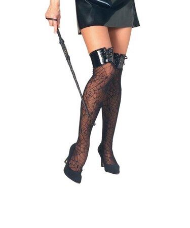 ハロウィンコスプレ大人女性用ストッキングニーハイソックススパイダーウェブ仮装 82686060592(MCD)