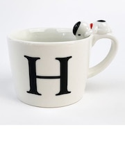 スヌーピー フィギュア付イニシャルマグ Ｈ スヌーピー フィギュア付マグ マグカップ イニシャル カップ マグ 白 グッズ 