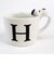 スヌーピー フィギュア付イニシャルマグ Ｈ スヌーピー フィギュア付マグ マグカップ イニシャル カップ マグ 白 グッズ 