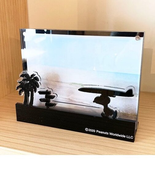 PEANUTS スヌーピー アクリルフレーム サーフ SNOOPY インテリア 写真立て グッズ 