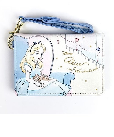 Disney プリンセス ディズニー 2つ折りパスケース アリス Girls Room カードケース 通勤 通学 ブルー グッズ (MCOR)
