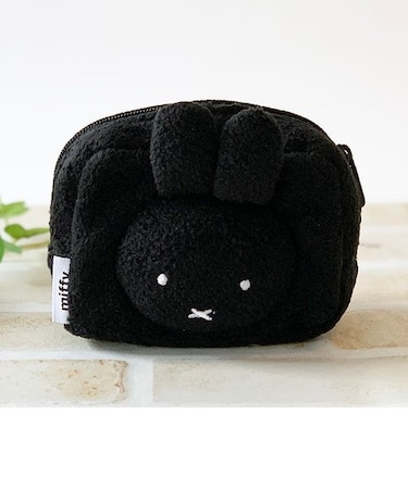 ミッフィー グッズ もこもこポーチ ブルーナ ミフィ ポーチ ブラック