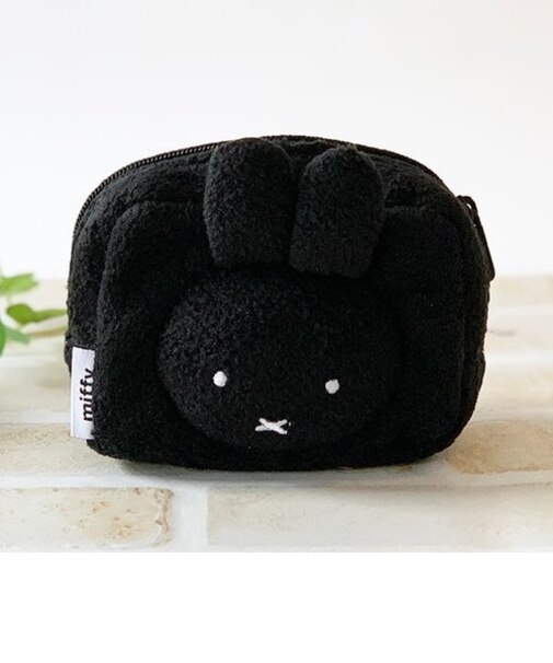 ミッフィー グッズ もこもこポーチ ブルーナ ミフィ ポーチ ブラック
