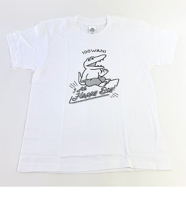 100日後に死ぬワニ TシャツS ハッピーボーイWH 100日後に死ぬワニ 洋服 ワニ グッズ Sサイズ ホワイト  (MCOR)