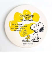 PEANUTS スヌーピー 吸水コースター スヌーピー&ウッドストック コースター ホワイト