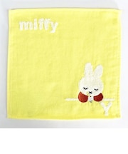 ミッフィー  イニシャルタオル ハンカチ YE Y 刺繍 ハンドタオル ミッフィー ミニタオル コンパクト タオル ふわふわ YELLOW  