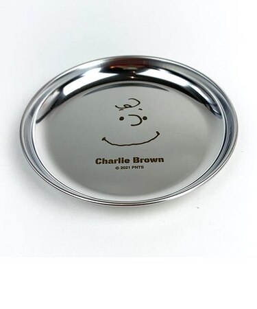 スヌーピー チャーリー・ブラウン ステンレスプレート フェイス 食器 アウトドア 雑貨 日用品 グッズ 
